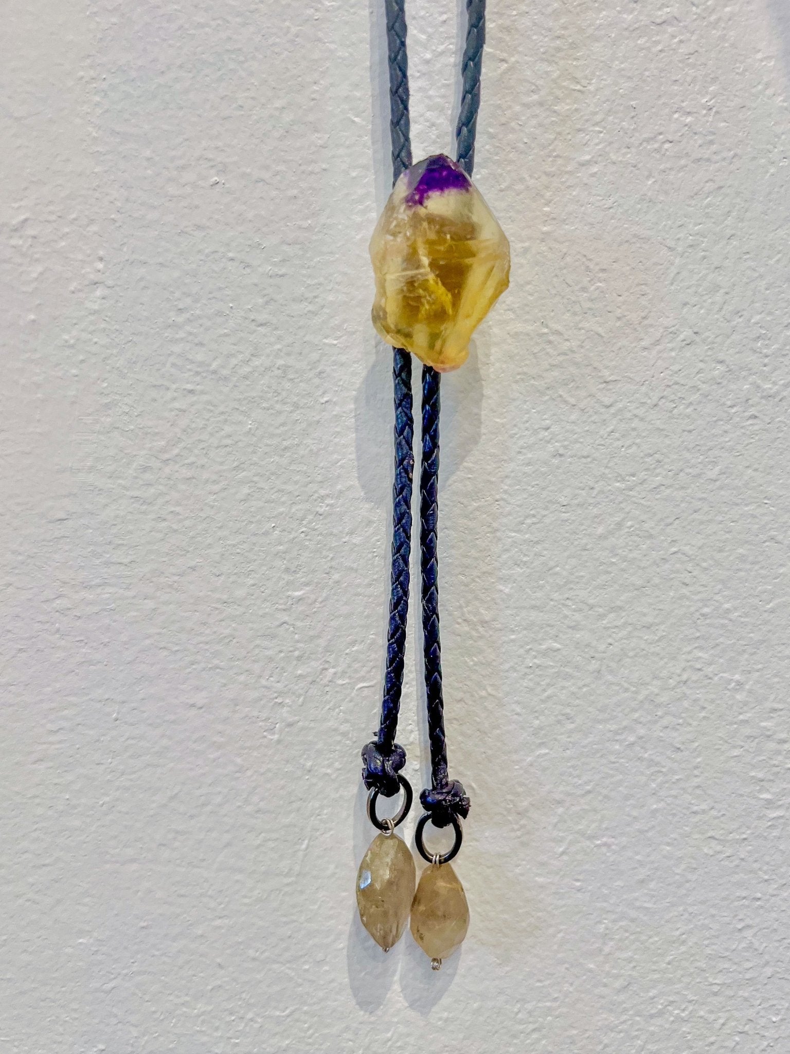 Citrine & Amethyst Bolo Tie - Gypsy Cadillac